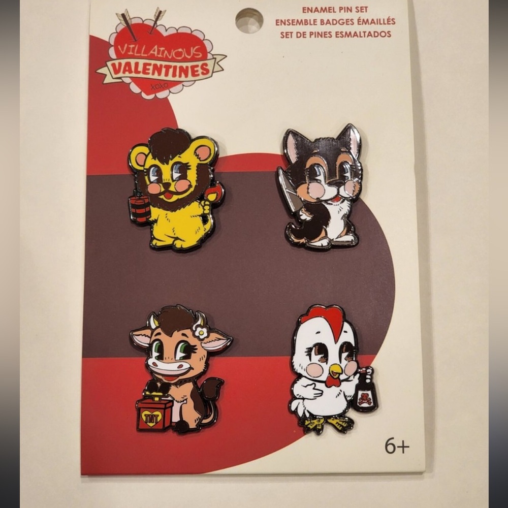 Funko Villainous Valentines Enamel Pin Set 4 Piece NEW